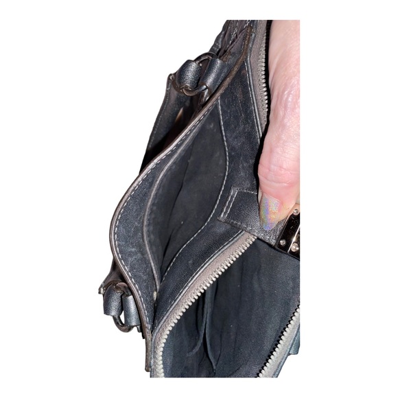 Marc Jacobs Metallic Silver Charcoal Quilted Satchel Convertible - Picture 10 of 13